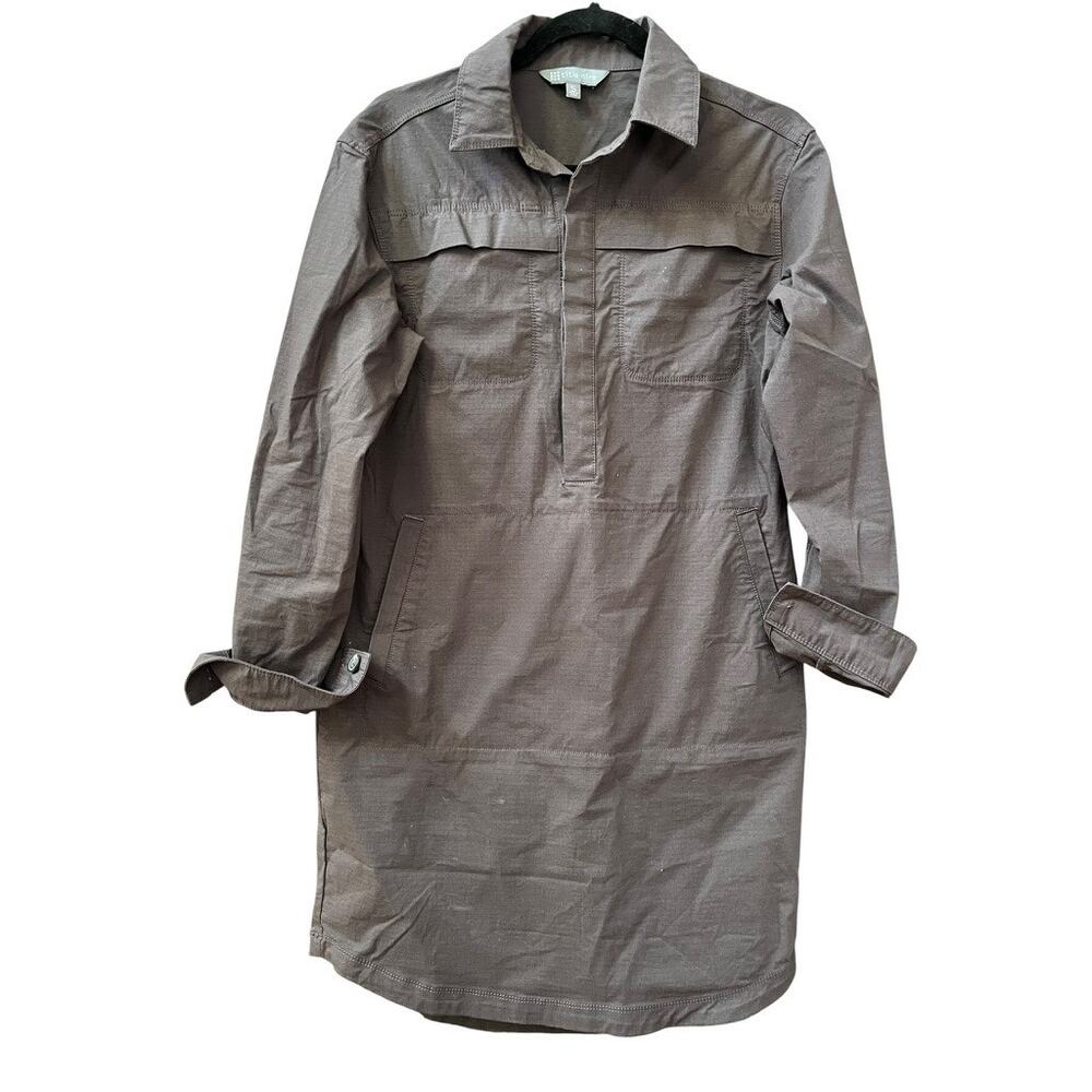 Title Nine Wren Utility Shirt Performance Dress | Sz S, Brown*EUC